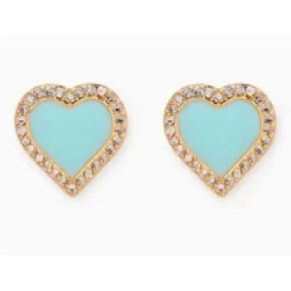 Kate Spade NEW earrings - Take Heart earrings Tiffany blue